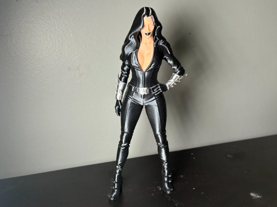 Female Siren Villainess Sexy High Heals Leather 