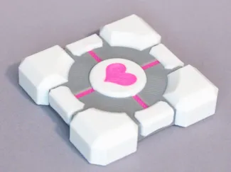 Portal Companion Cube Magnet (5x5cm / ~2x2 inches)