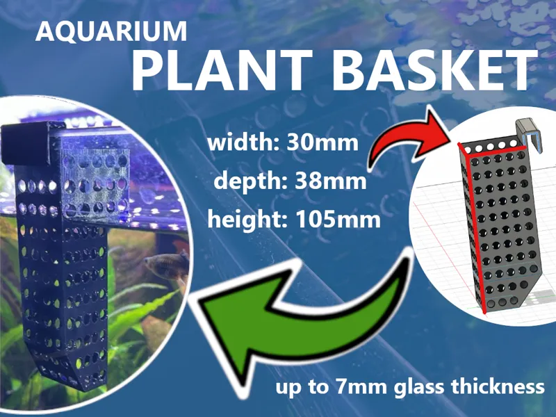 Aquarium plant basket