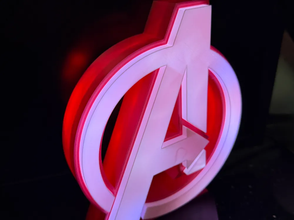 Avengers 3D sign - also a lightbox by gilesb68 - MakerWorld