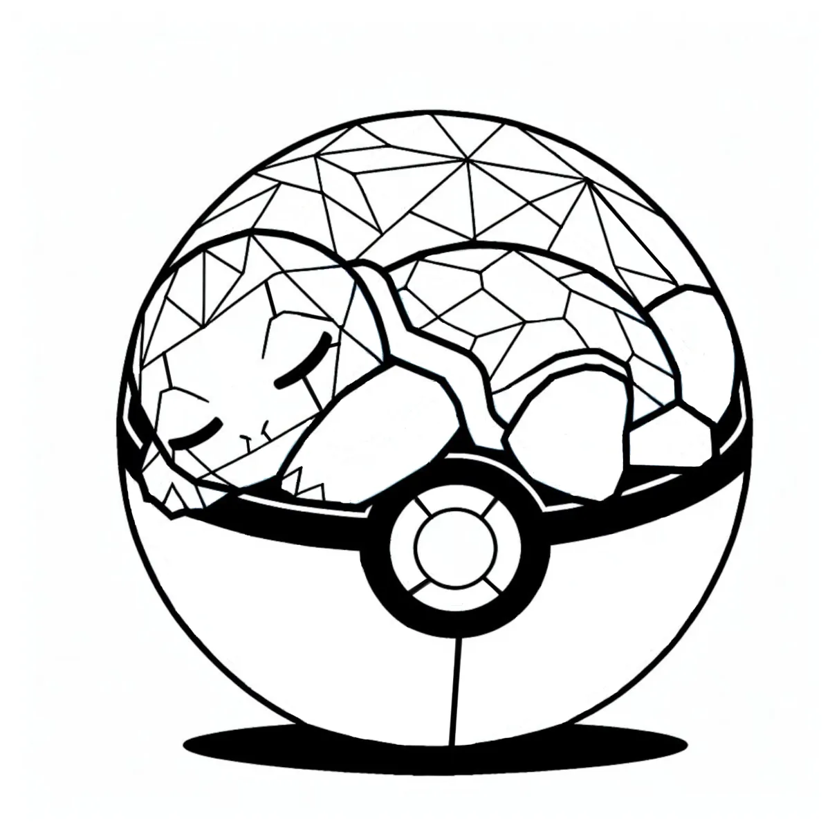 Figurine Carapuce dans sa Poké Ball