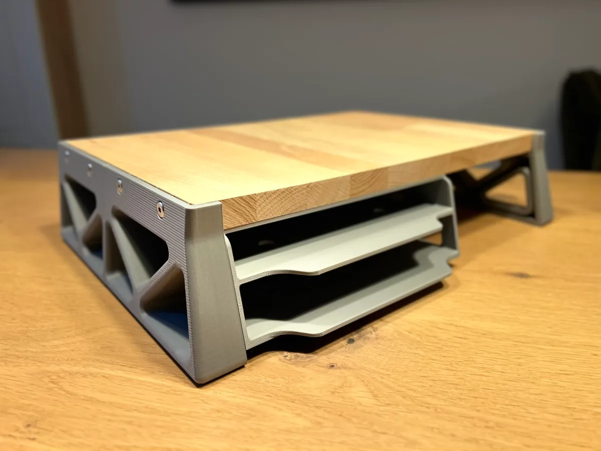 3d Printed Computer Riser Monitor/Laptop Riser with Shelf - Free 3D Print Model - MakerWorld