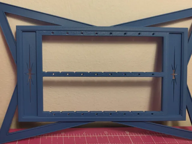 MCM shadow box earring holder starburst