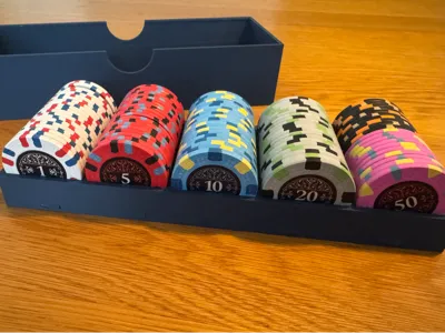 Clay Poker Chip Tray - Box - Rack