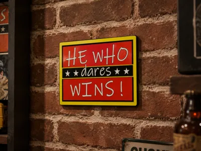 Only fools and horses. He who dares wins plaque