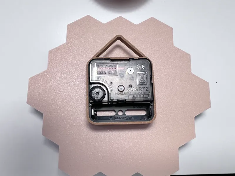 Back holder for clock
