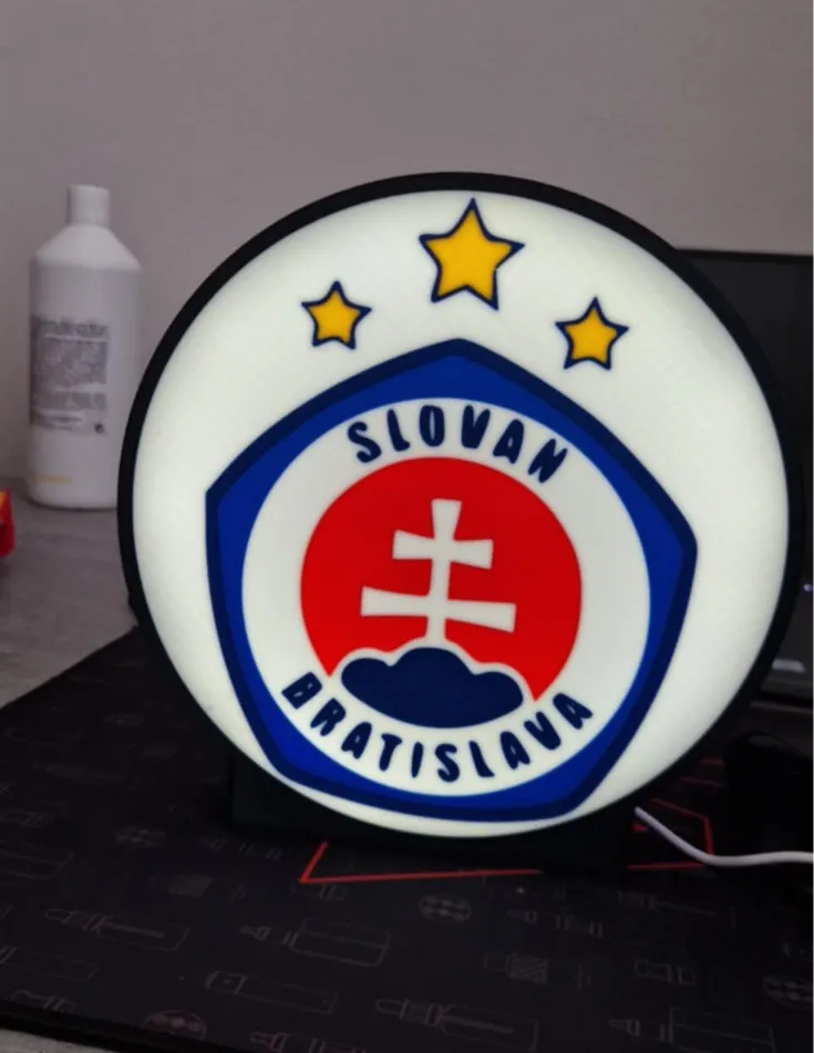Lightbox Slovan Bratislava 6 and 4 colors