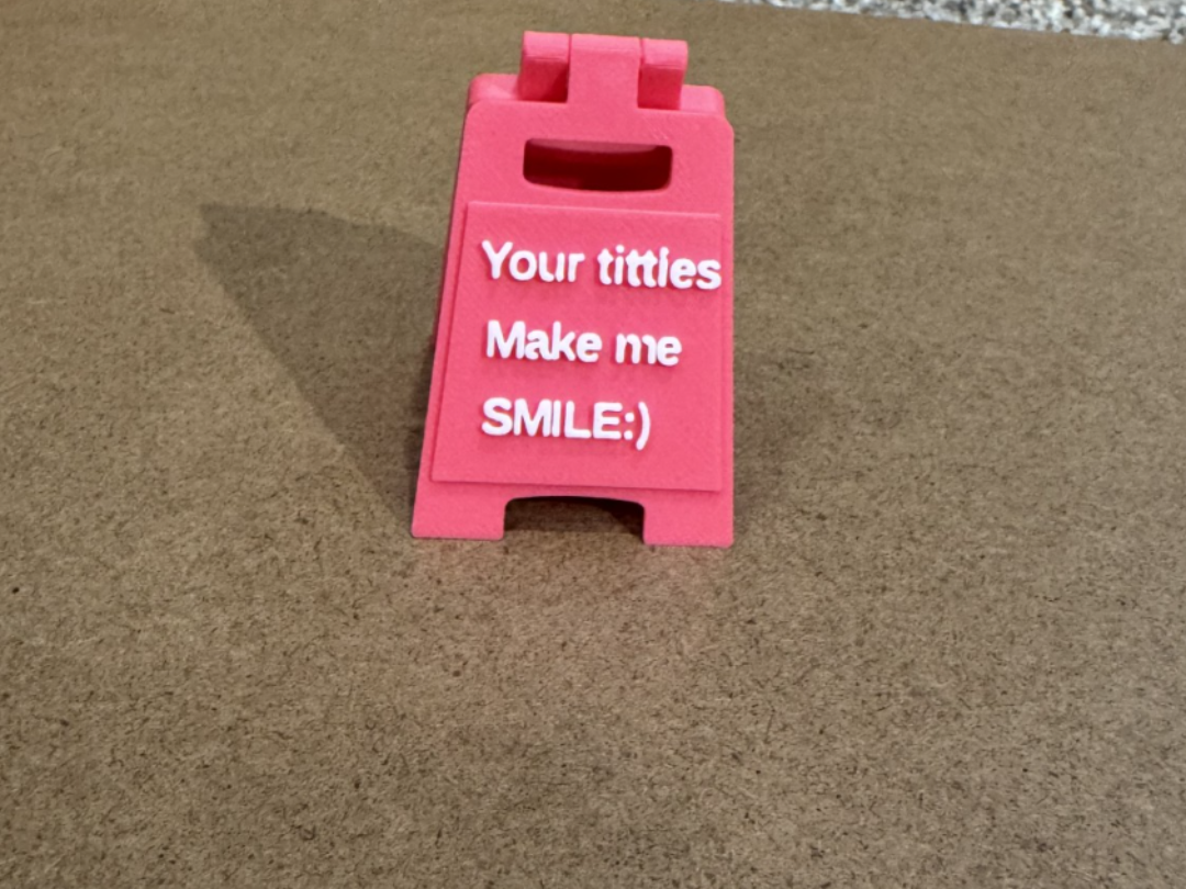 Your titties make me smile sign - 1