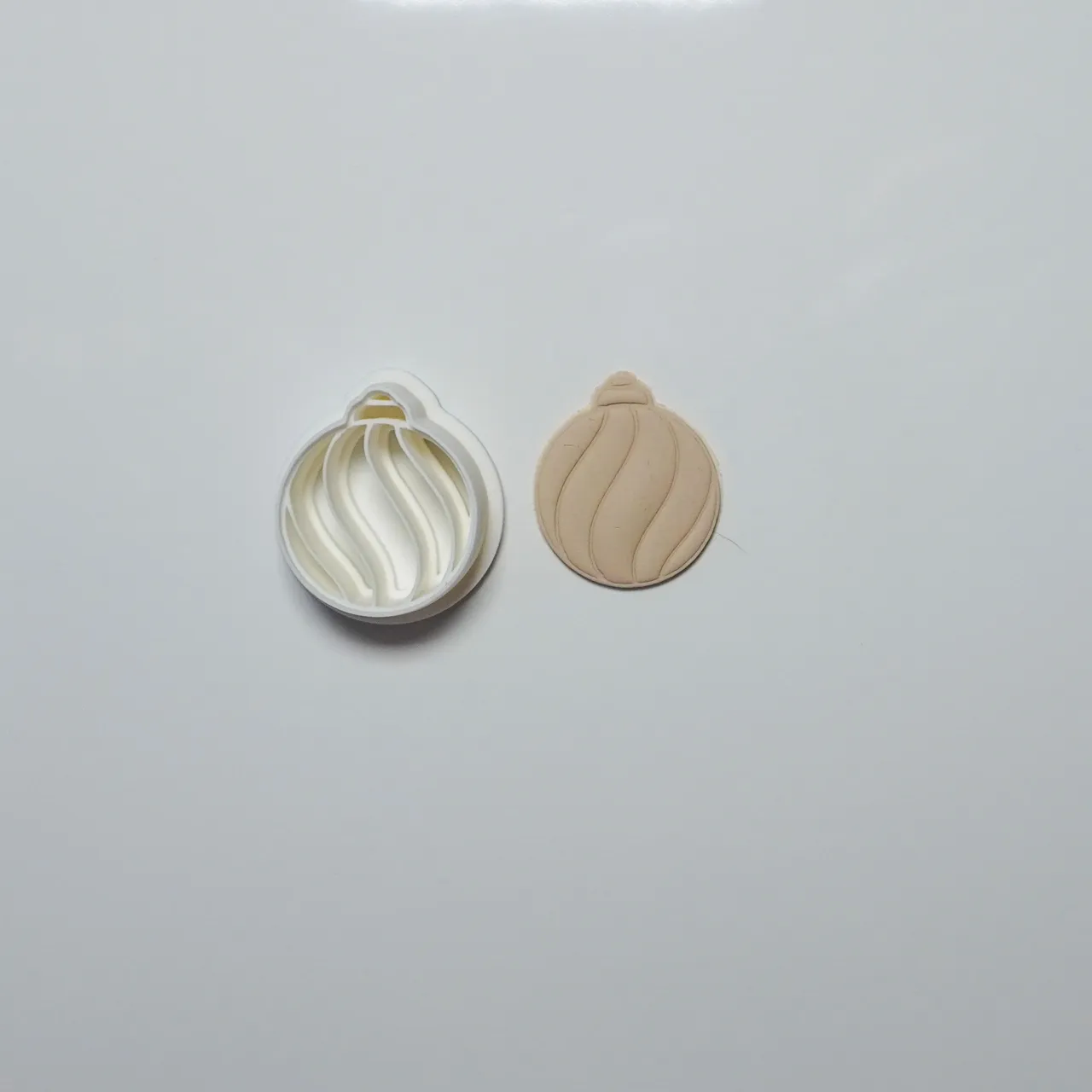 Christmas Bauble Polymer Clay Cutter Earrings view 3