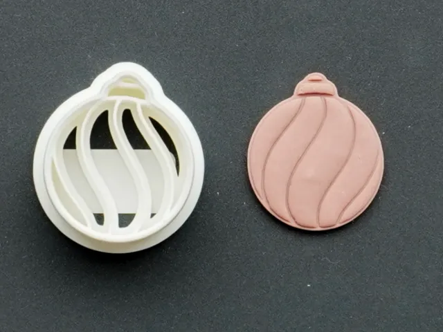 Christmas Bauble Polymer Clay Cutter Earrings
