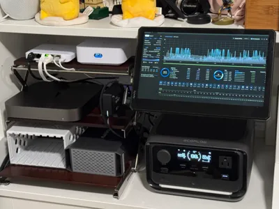 Monitor clamp for Ikea shelf