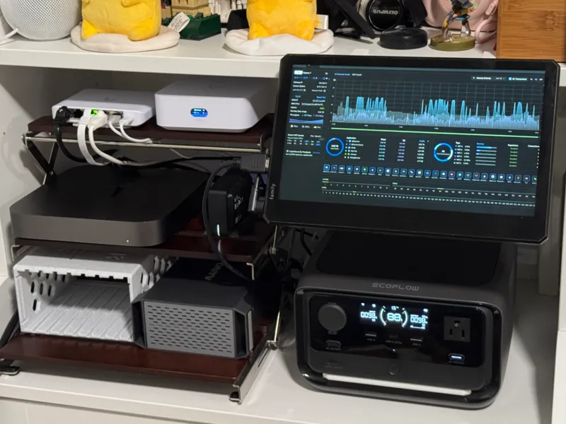 Monitor clamp for Ikea shelf