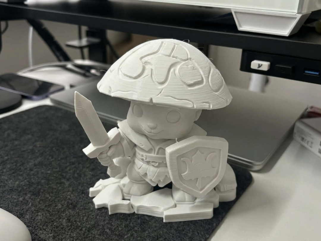 Mushroom Warrior | Cute Forest Guard Figurine