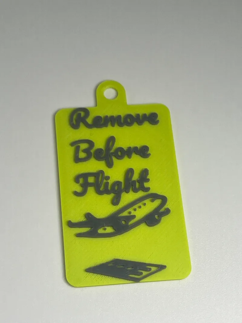 Remove Before Flight Keychain