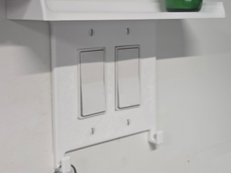 Dual Rocker Light Switch with Shelf & Key Hooks