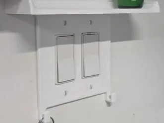 Dual Rocker Light Switch with Shelf & Key Hooks