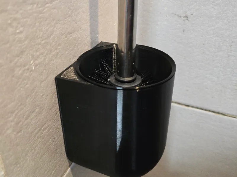 Wall Mounted Toilet Brush Holder - No Drilling