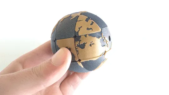 Earth Cube: a Rubik's style Puzzle Globe! view 3