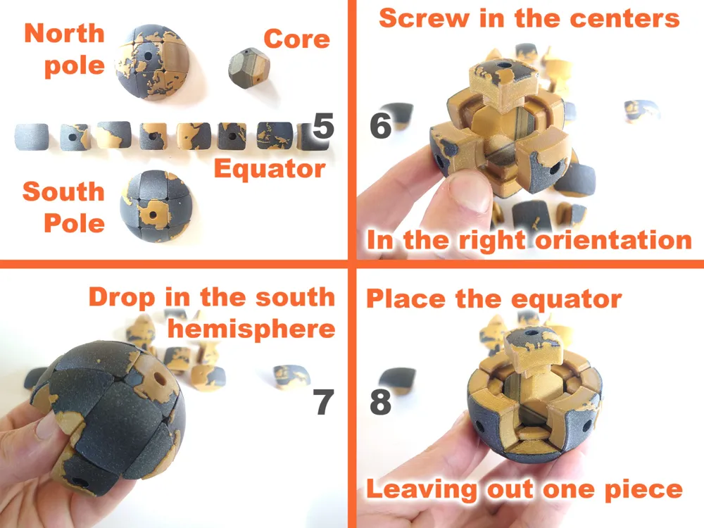 Earth Cube: a Rubik's style Puzzle Globe! - Free 3D Print Model ...
