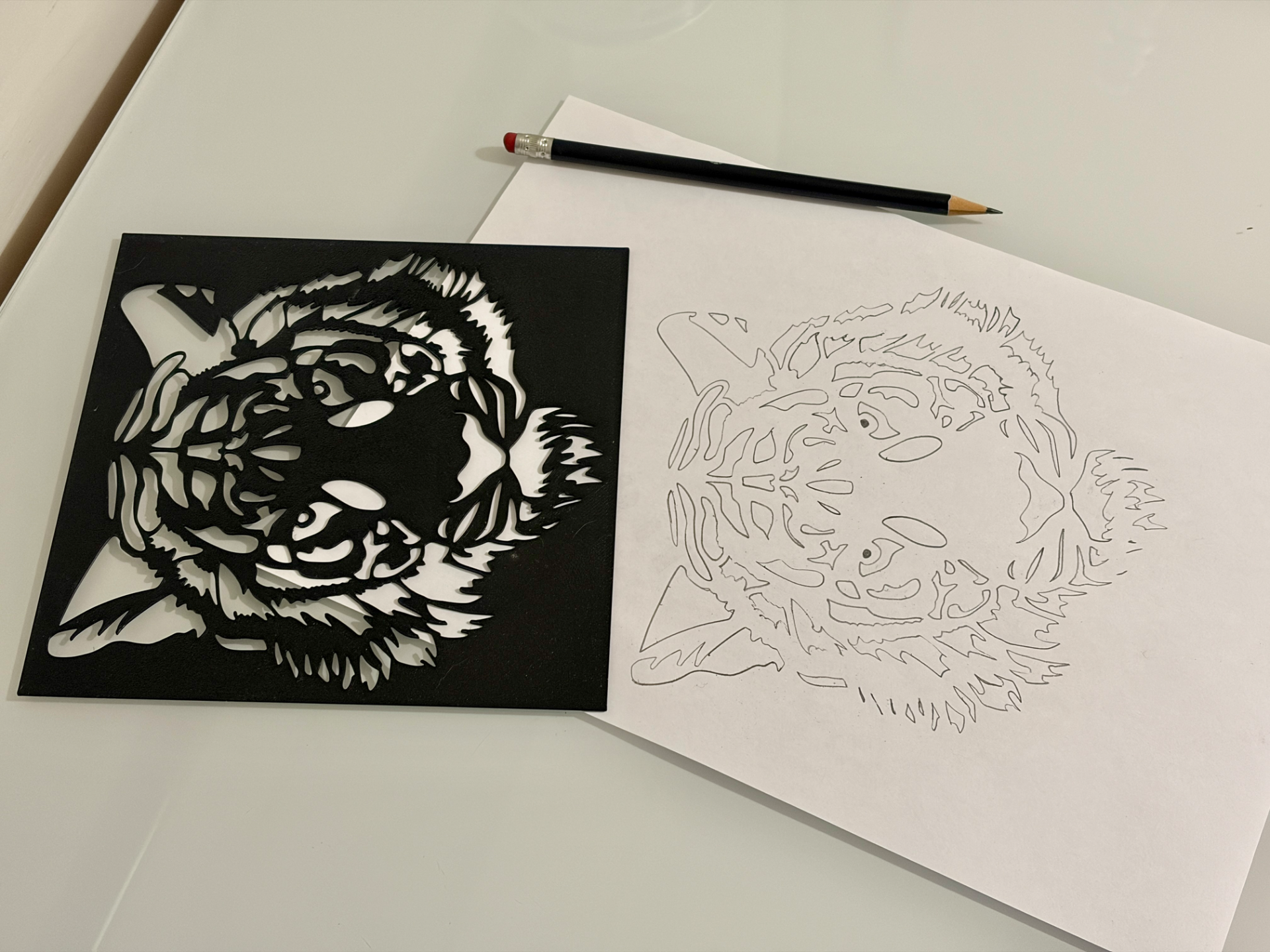 Stencil Tigre per disegno colori arredo design