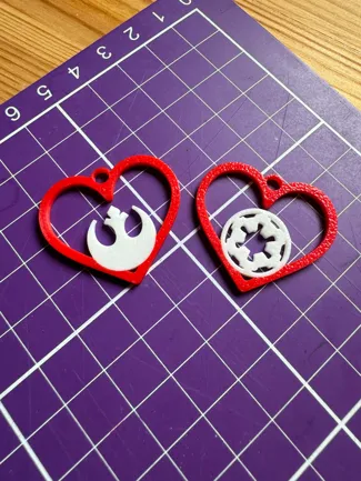 Star Wars Valentines Heart Earrings