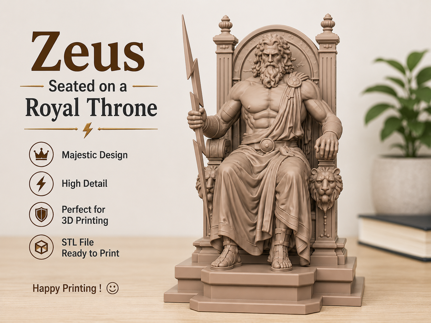 Zeus Seated on a Royal Throne