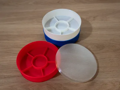 Stackable Dust Tray with Lid for Watch Parts