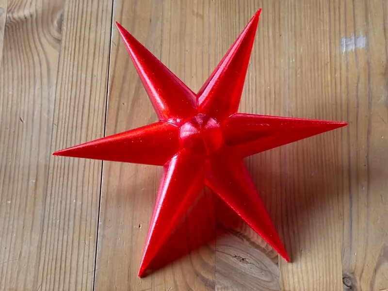 Weihnachtsstern Durchmesser 202 mm mit 6 Spitzen