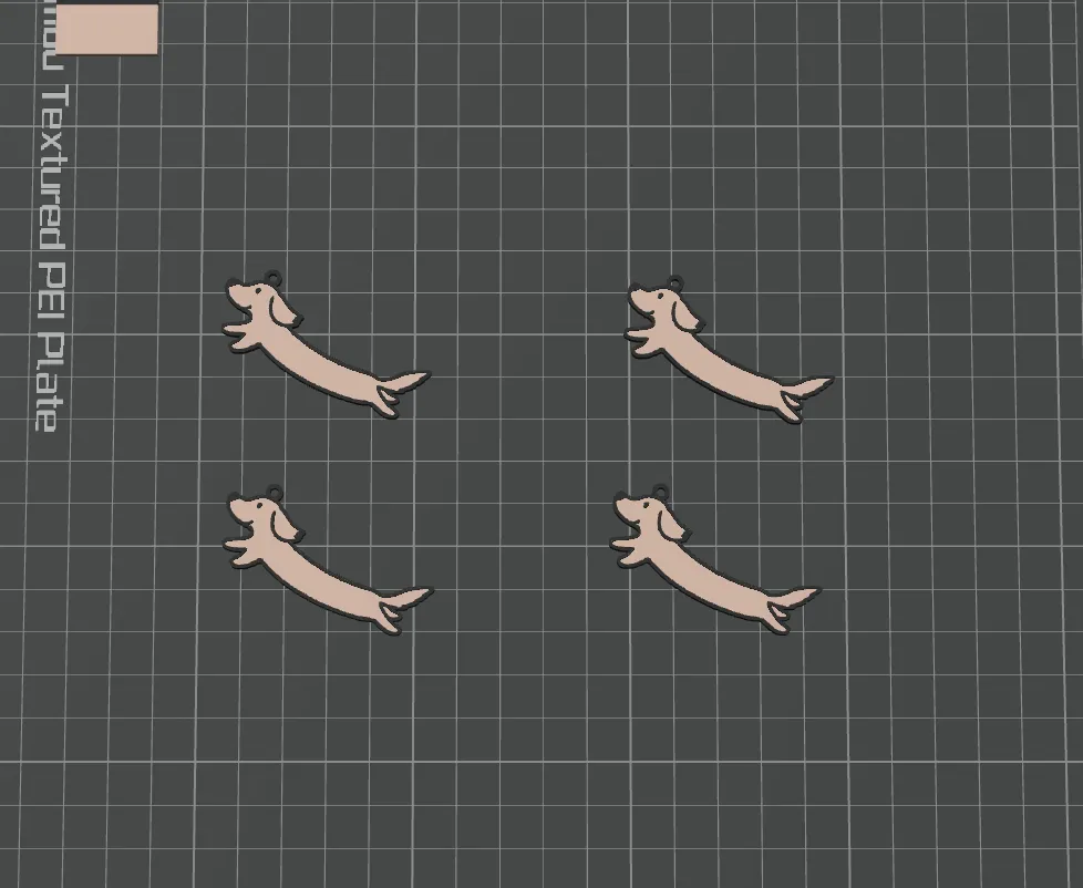 Weenie Dog Earrings view 2