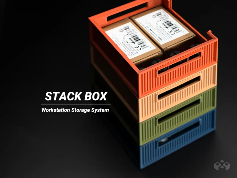 Stackable Storage Box Workstation System