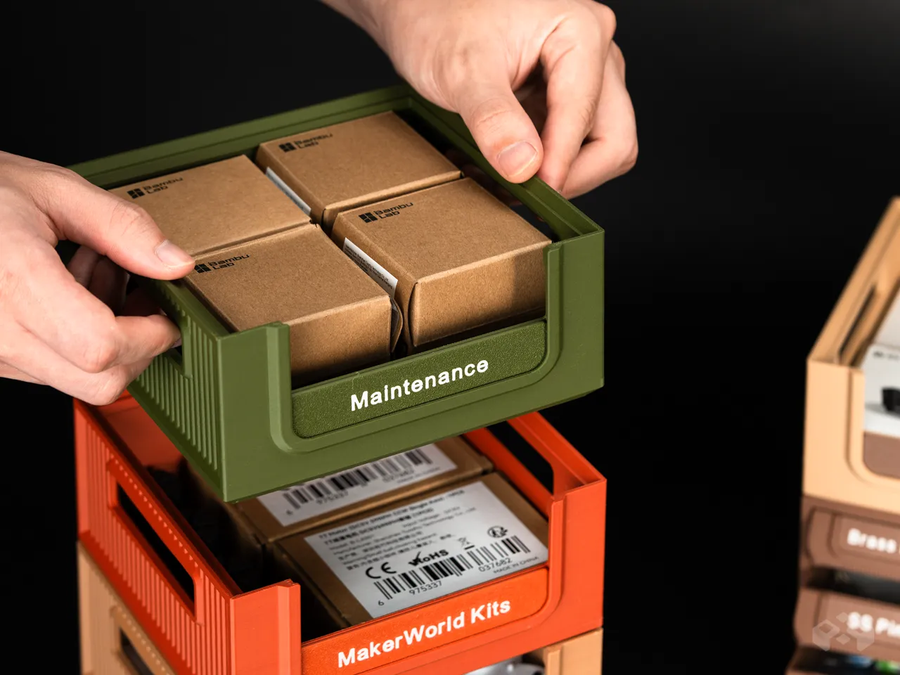 Stackable Storage Box Workstation System view 3