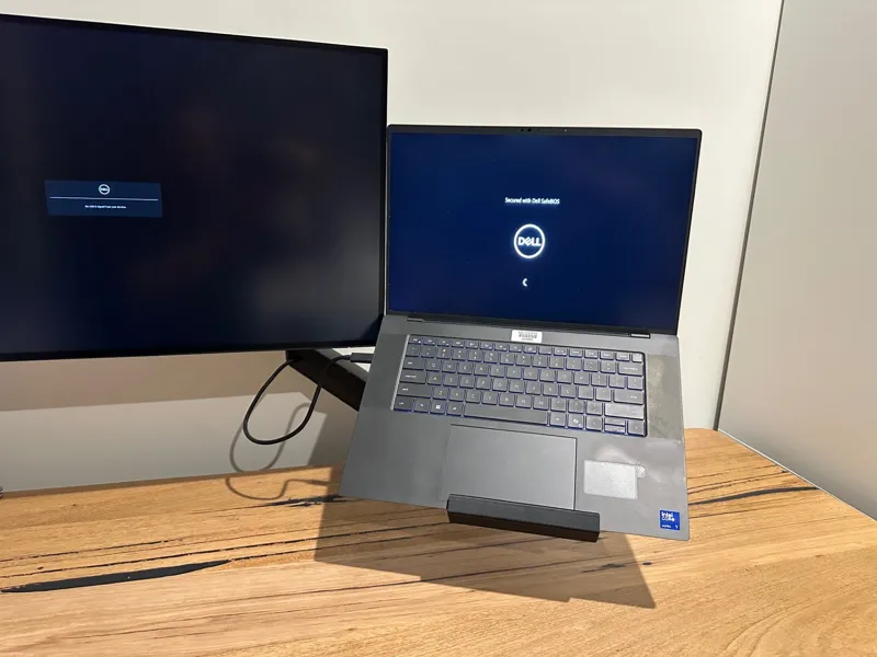 Laptop stand to suit monitor mount