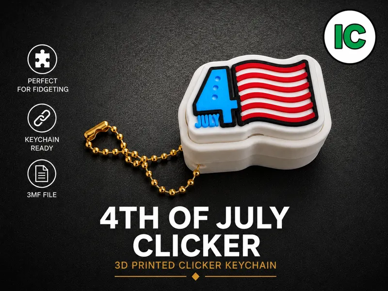 4th of July Flag - Clicker Toy