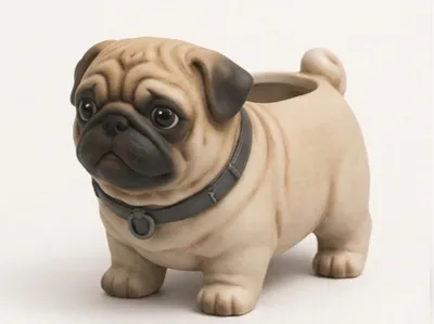Chibi Pug Planter