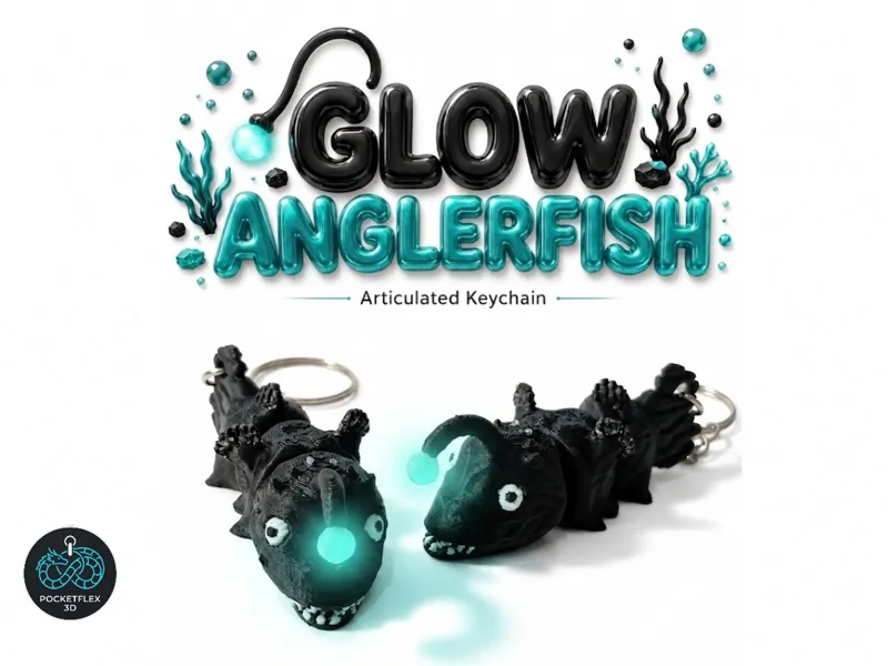 Flexi Glow Anglerfish - Keychain / Toy