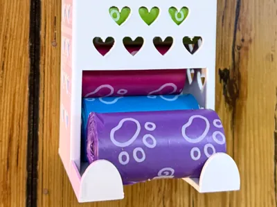 Poop Bag Dispenser with Hearts