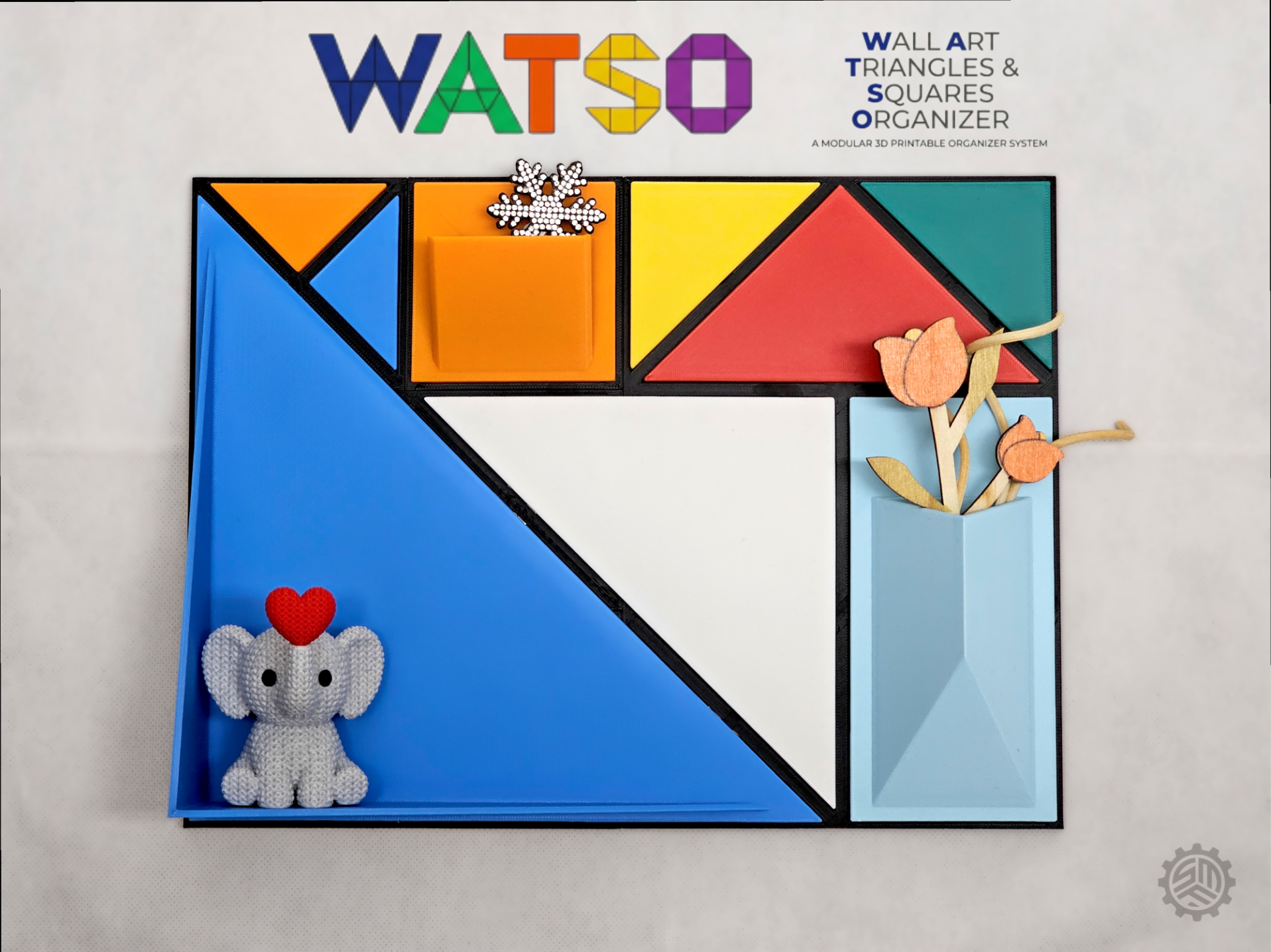 WATSO (Wall Art Triangles & Squares Organizer)