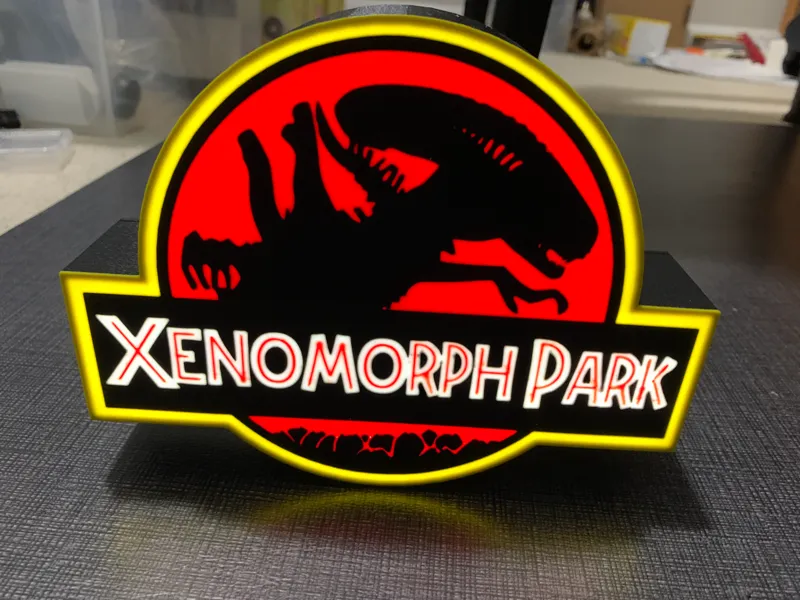 Xenomorph Park Lightbox Jurassic Park Style