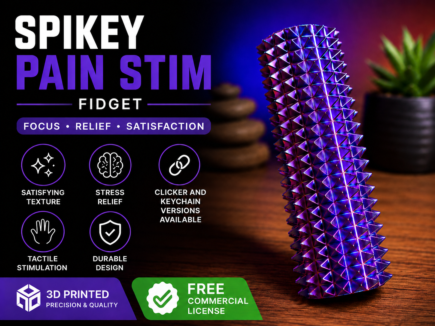 Spikey Pain Stim Fidget (3 Versions)
