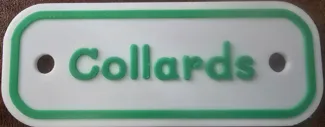 Collards Garden Label