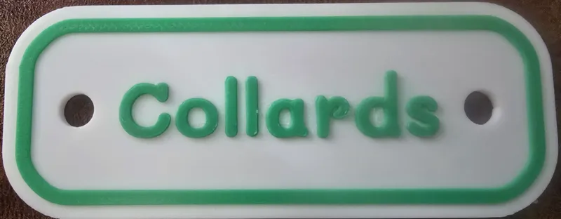Collards Garden Label