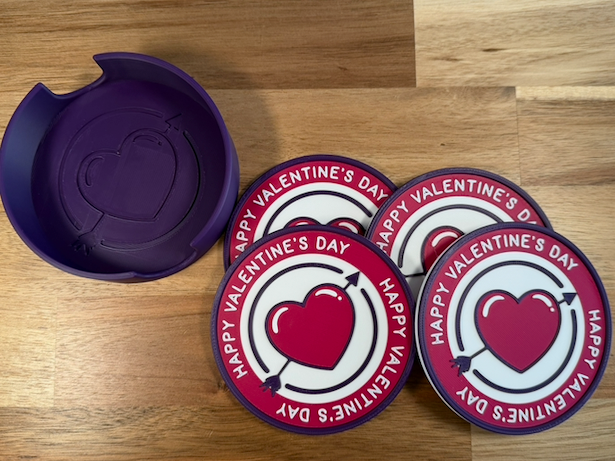 Valentine’s Day Coasters – Heart Design