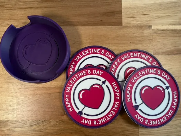Valentine’s Day Coasters – Heart Design