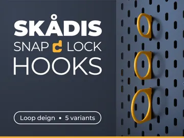 Letrero o emblema decorativo: IKEA Skadis Snap Lock Loop Hooks - multiple sizes! — vista de referencia 3