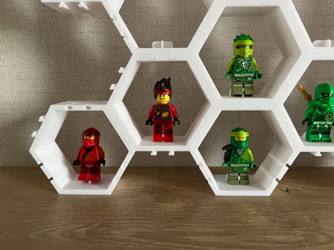 LegoFigur Showstand Hexagon_Bienenwabe view 2