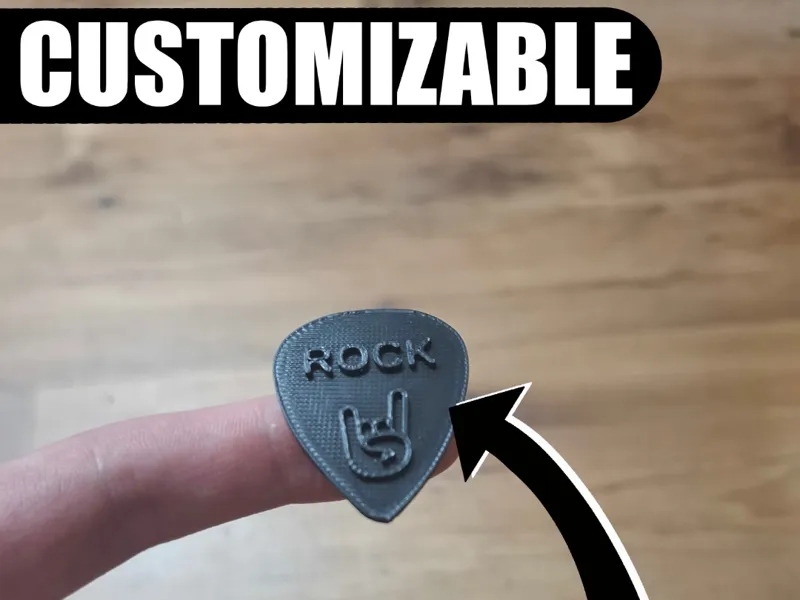 Customizable Guitar Pick