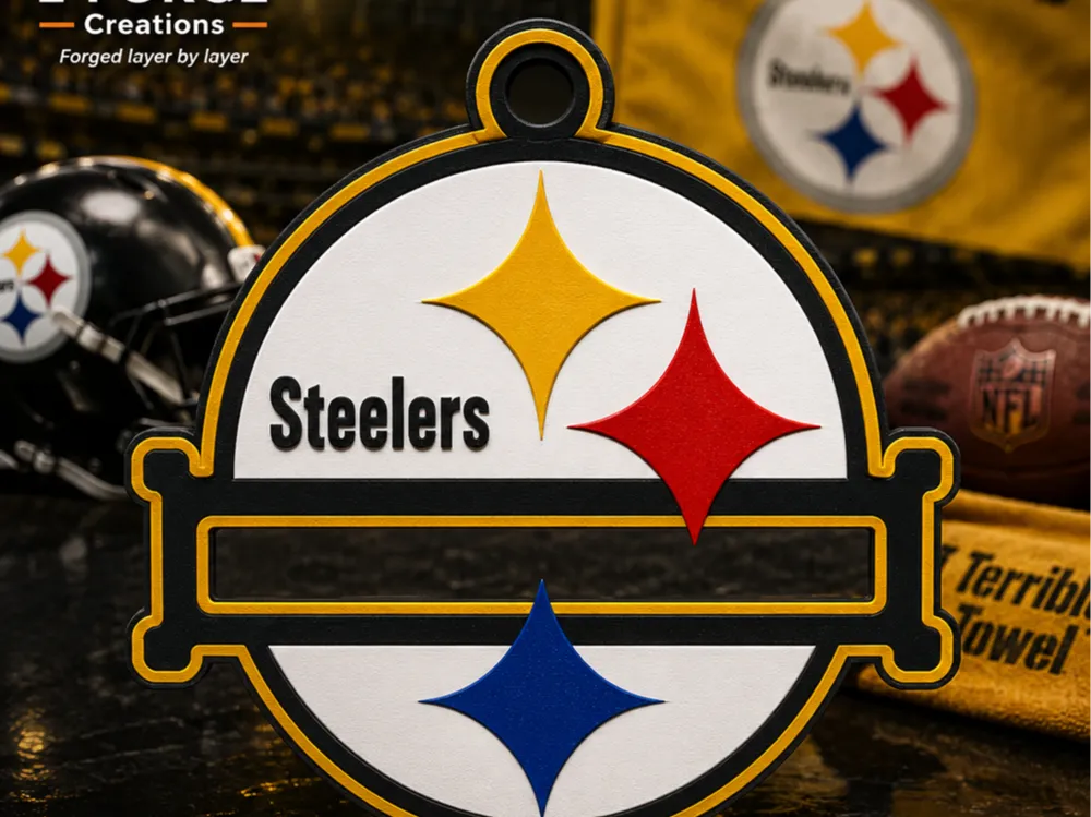 Accesorio para sujetar ligas de cabello: Pittsburgh Steelers Hair Tie Holder Keychain. Referencia del modelo original.