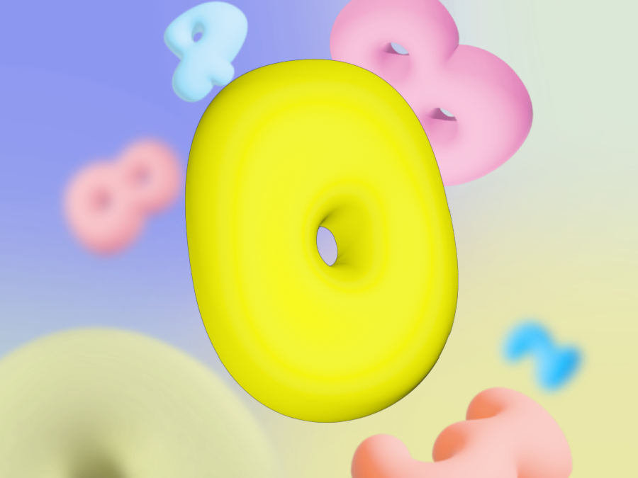 Miniatura 1 do modelo 3D Bubble numbers wall art