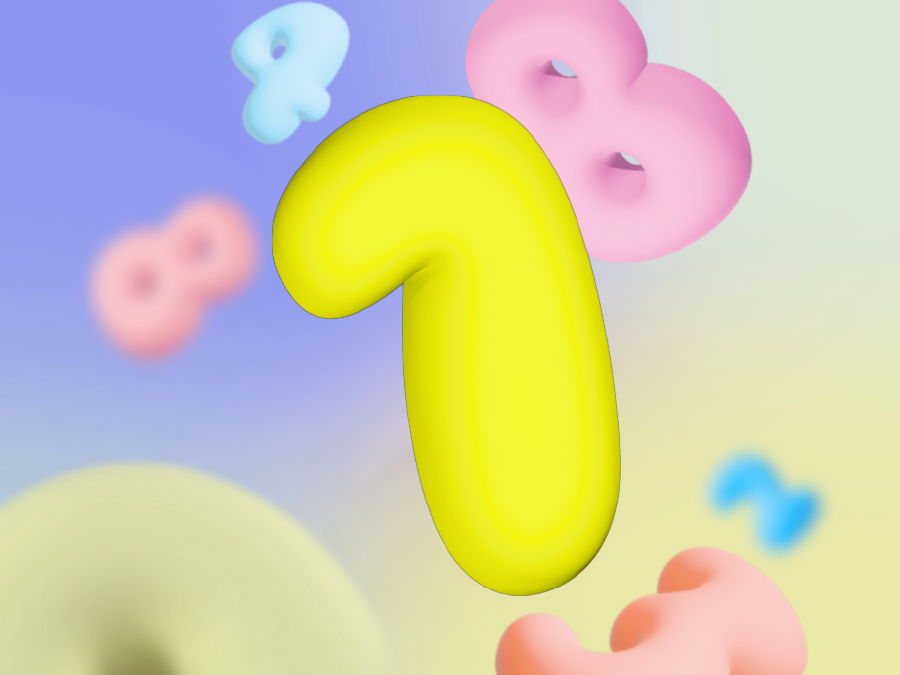 Miniatura 3 do modelo 3D Bubble numbers wall art