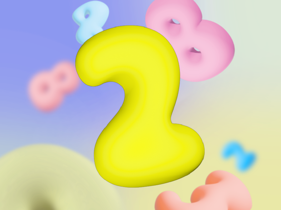 Miniatura 5 do modelo 3D Bubble numbers wall art